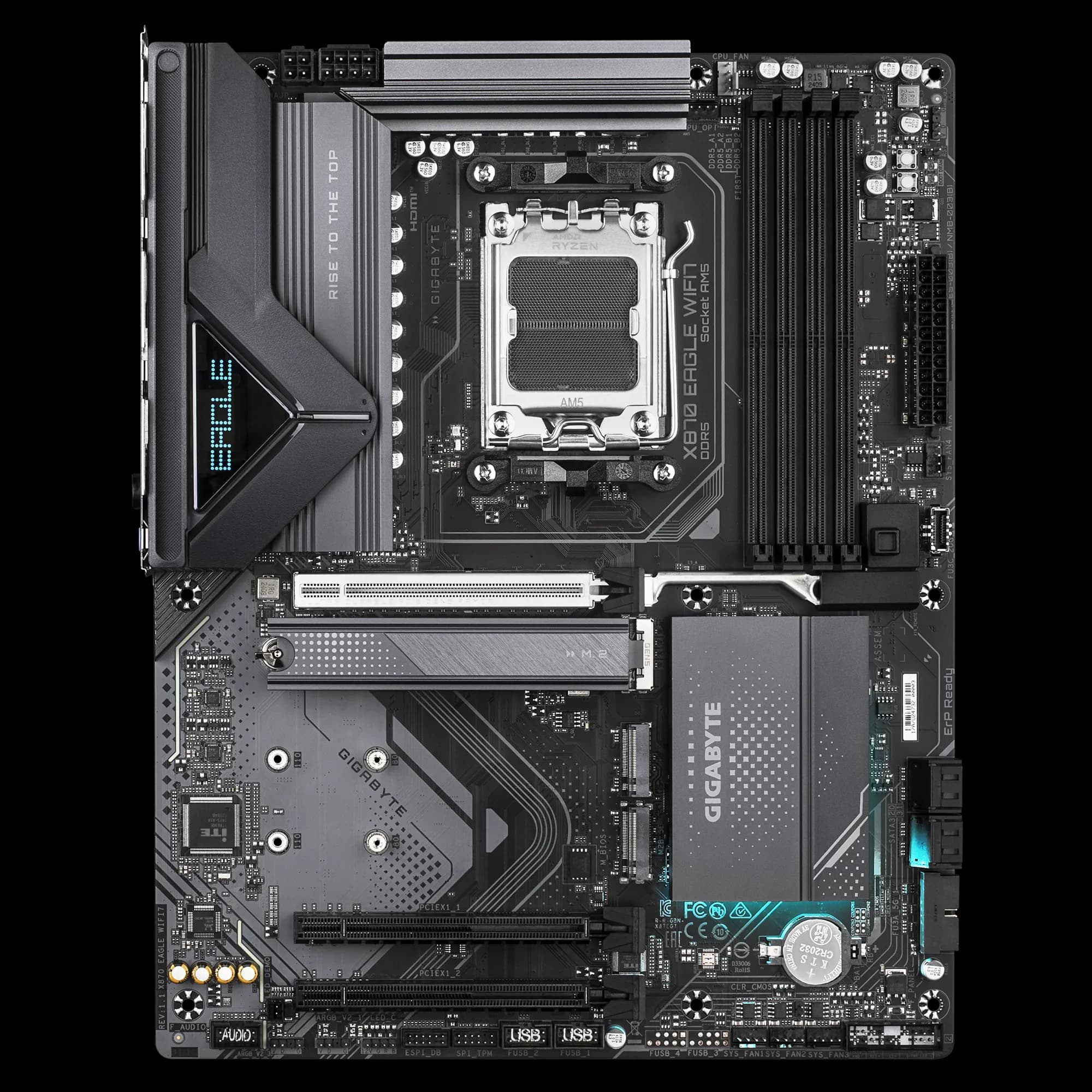Placa Madre Gigabyte X870 EAGLE WIFI7 – AM5 / DDR5 / PCIe 5.0 / USB4 / Wi-Fi 7 vista 4