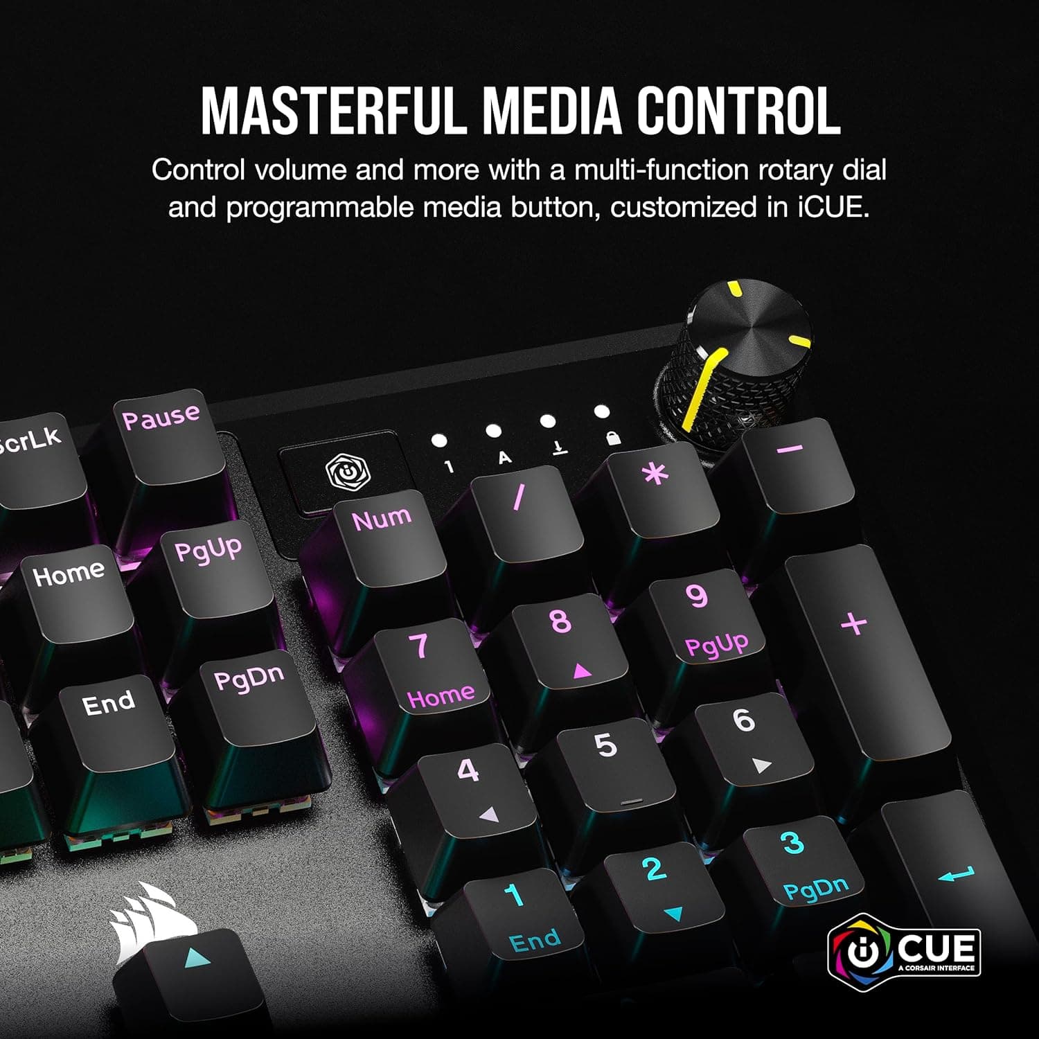 Teclado Mecánico Gamer Corsair K70 CORE RGB — MLX Red, Full Size, Negro vista 2