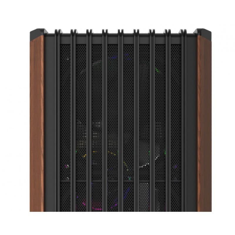 Gabinete AirFlow Roble Work ATX con 4 Ventiladores Negro vista 4