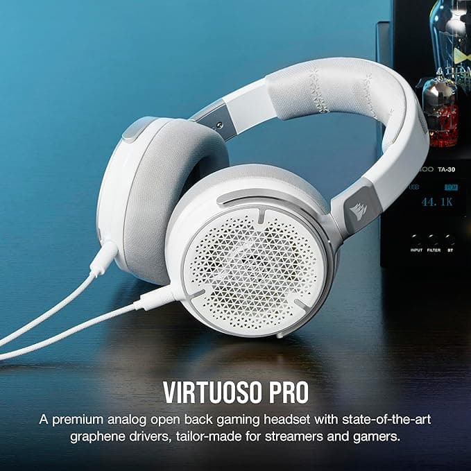 Auriculares Corsair VIRTUOSO PRO Open-Back White – Gaming y Streaming vista 3