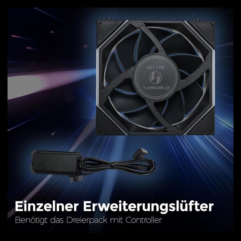 Ventilador Lian Li TL 120mm Wireless LCD Negro vista 5