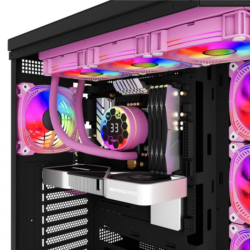 Refrigeración Líquida Airflow H360 Pink 360mm RGB vista 3