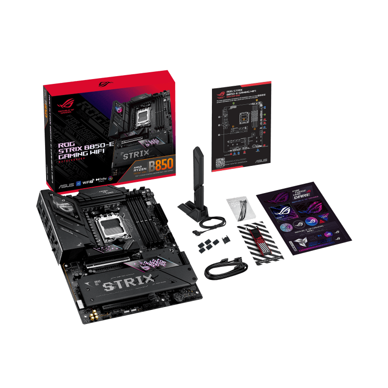 Placa Madre ASUS ROG STRIX B850-E Gaming WiFi AM5 DDR5 PCIe 5.0 USB4 ATX vista 2