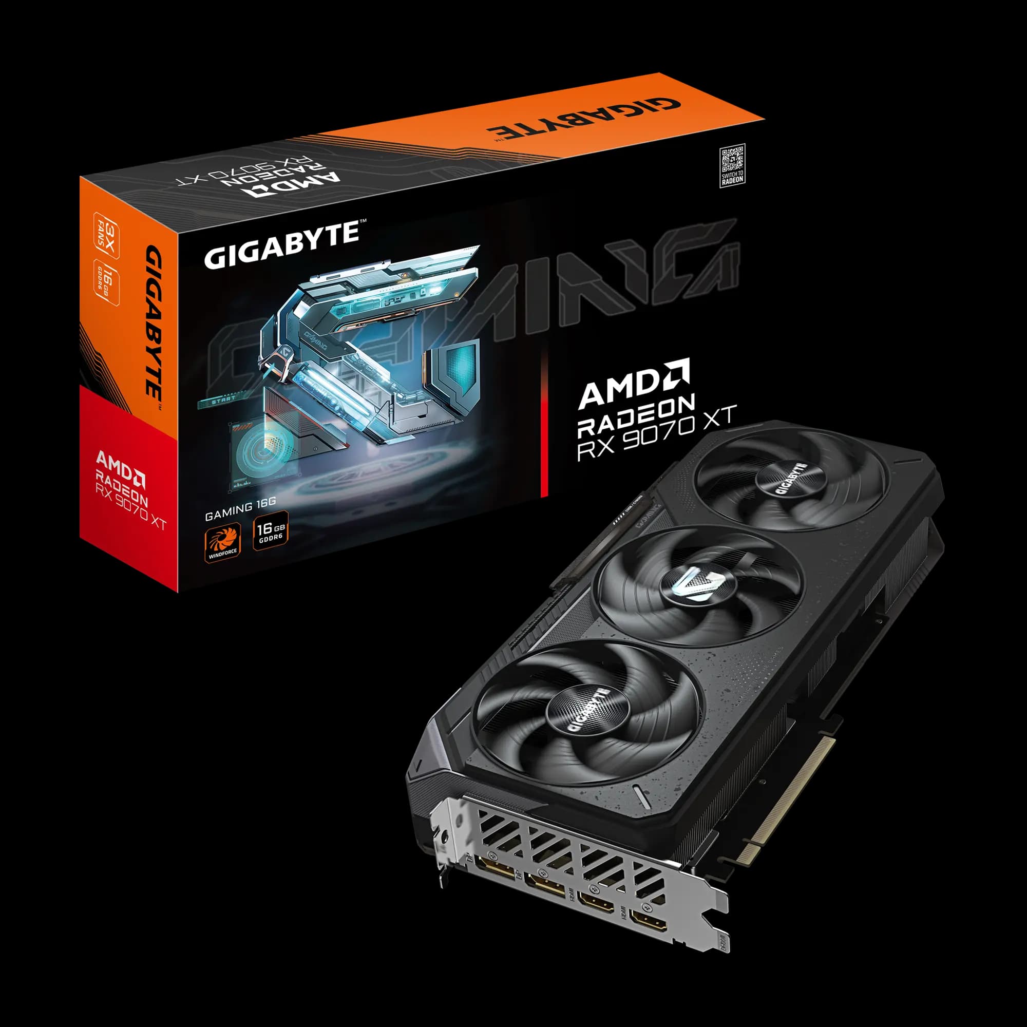 Tarjeta de Video AMD Gigabyte RX 9070 XT Gaming 16 GB GDDR6 PCIe 5.0