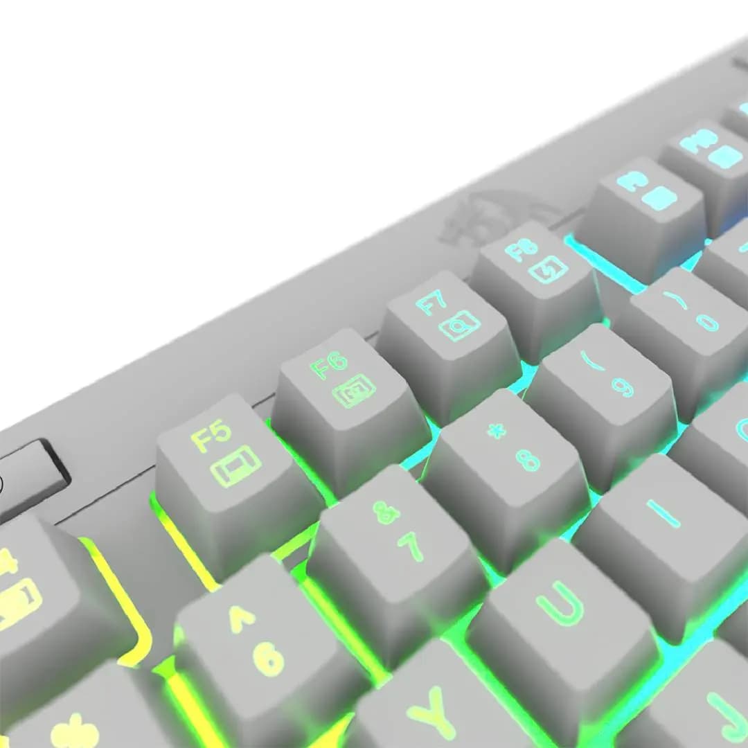 Teclado Gamer - Redragon Shiva K512W-RGB  - 100% FullSize (QWERTY + Numérico) - RGB - USB 2.0 - Español - Blanco vista 2