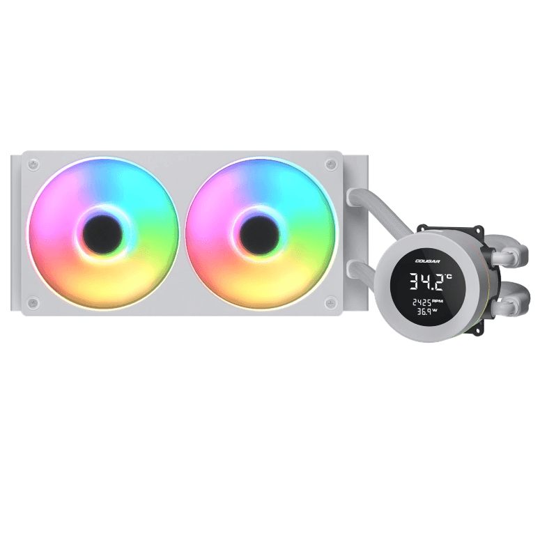 Refrigeración Líquida Cougar Poseidón Vistek ARGB 240mm White Compatible Intel y AMD