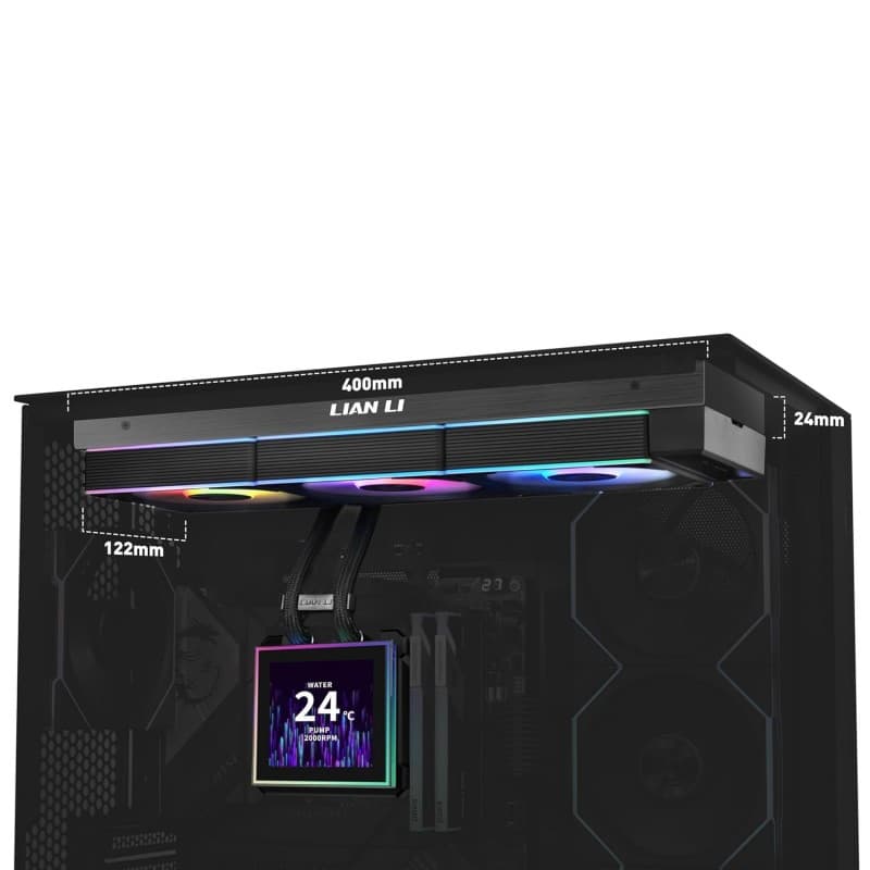 Lian Li HydroShift II LCD-S 360 - Refrigeración Líquida con Pantalla Digital vista 3