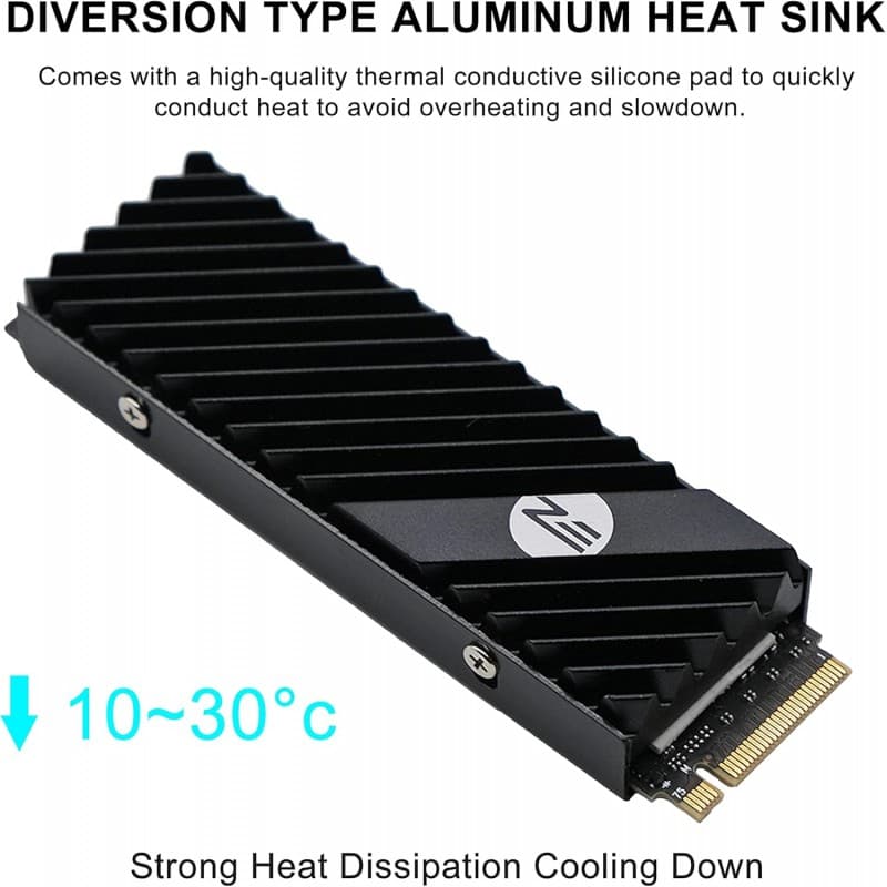 Disipador Térmico M.2 NVMe Ezdiy-Fab Doble Cara Alto Rendimiento