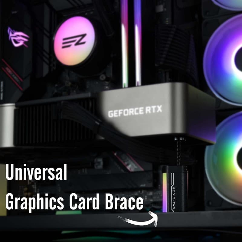 EZDIY-FAB Soporte GPU RGB 5V - Estabilizador de Tarjeta Gráfica vista 2