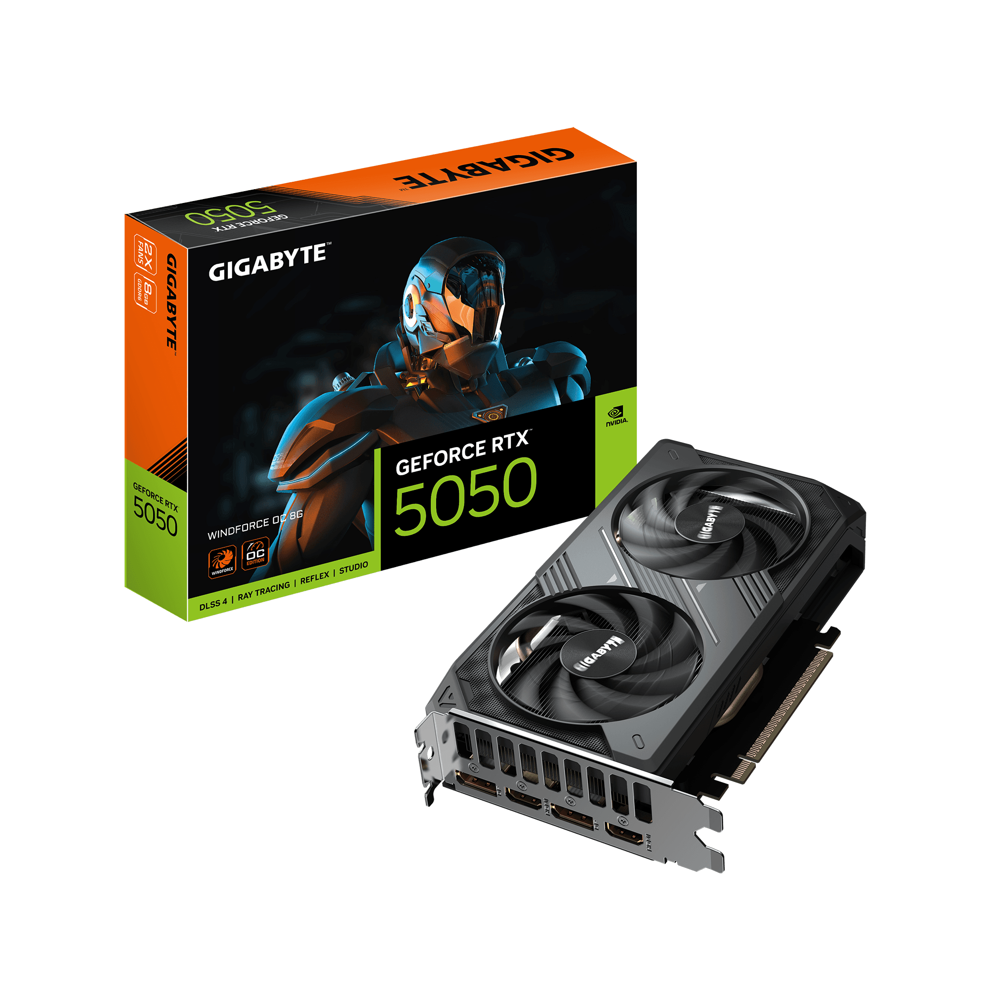 Tarjeta Gráfica Gigabyte GeForce RTX 5050 WINDFORCE OC 8GB GDDR6