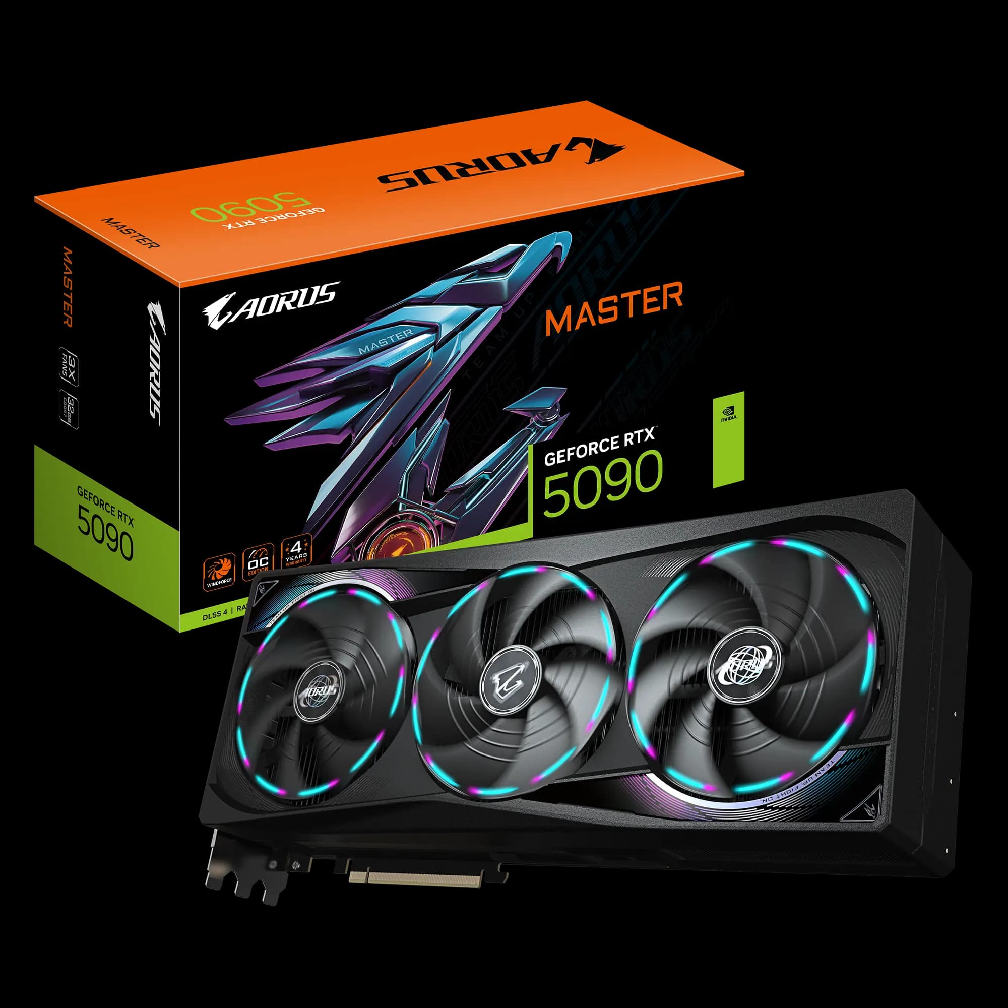Tarjeta de Video AORUS GeForce RTX™ 5090 MASTER 32G – 32GB GDDR7 vista 1