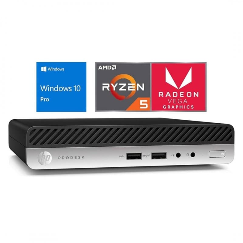 HP EliteDesk 705 G4 Mini PC - Ryzen 5 Pro 2400GE 16GB RAM 256GB SSD Reaconidicionado