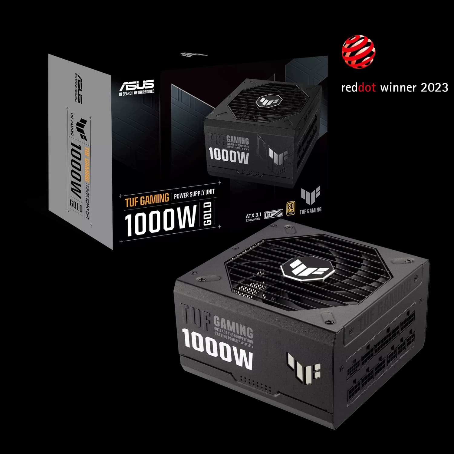 Fuente de Poder ASUS TUF Gaming 1000W 80 Plus Gold ATX Modular vista 2