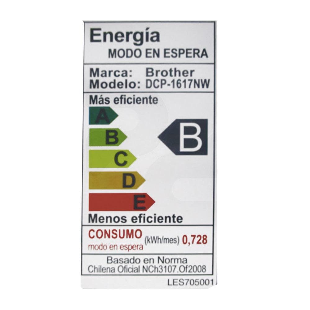 Multifuncional Láser Brother Blanco y Negro DCP-1617NW WiFi / Ethernet / ADF vista 4