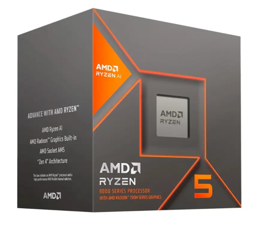 Procesador AMD Ryzen 5 8400F 6 Núcleos 12 Hilos hasta 4.7GHz Socket AM5
