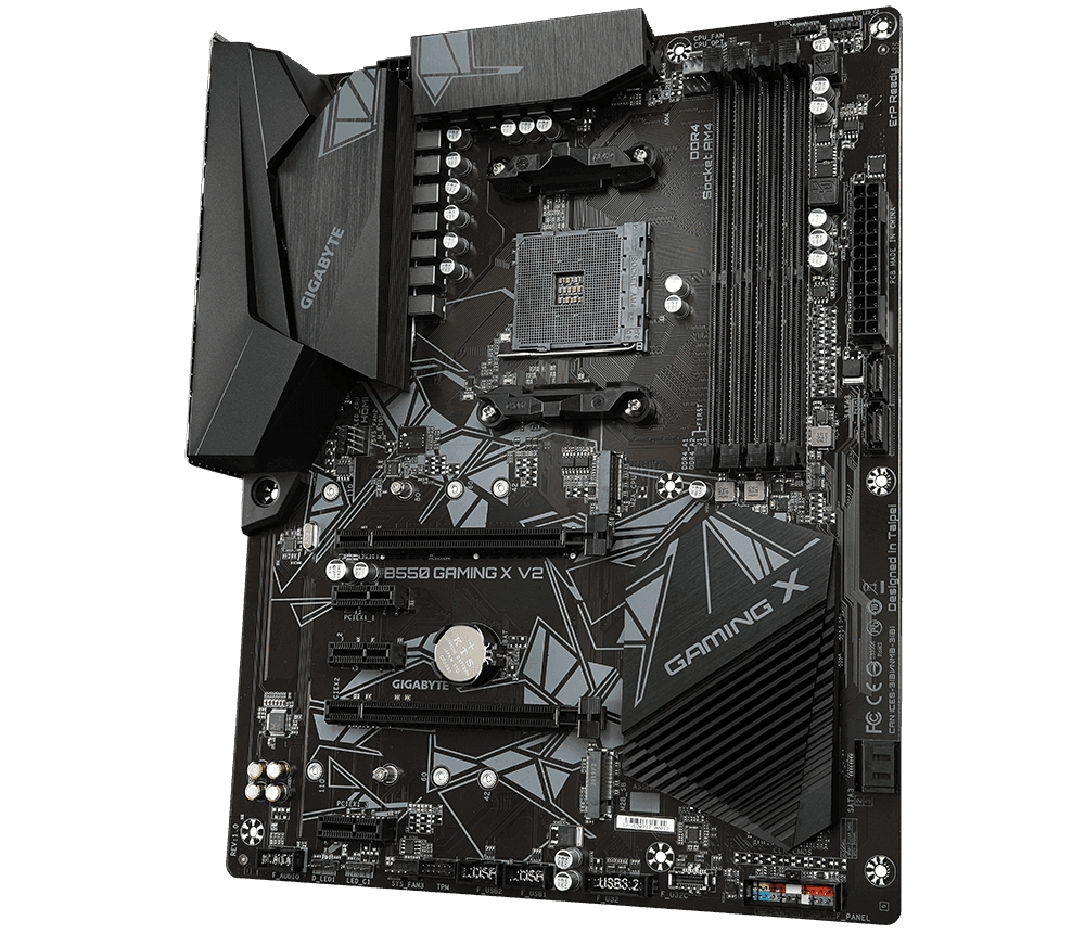 Placa Madre Gigabyte B550 Gaming X V2 AM4 ATX DDR4 PCIe 4.0 M.2 vista 2