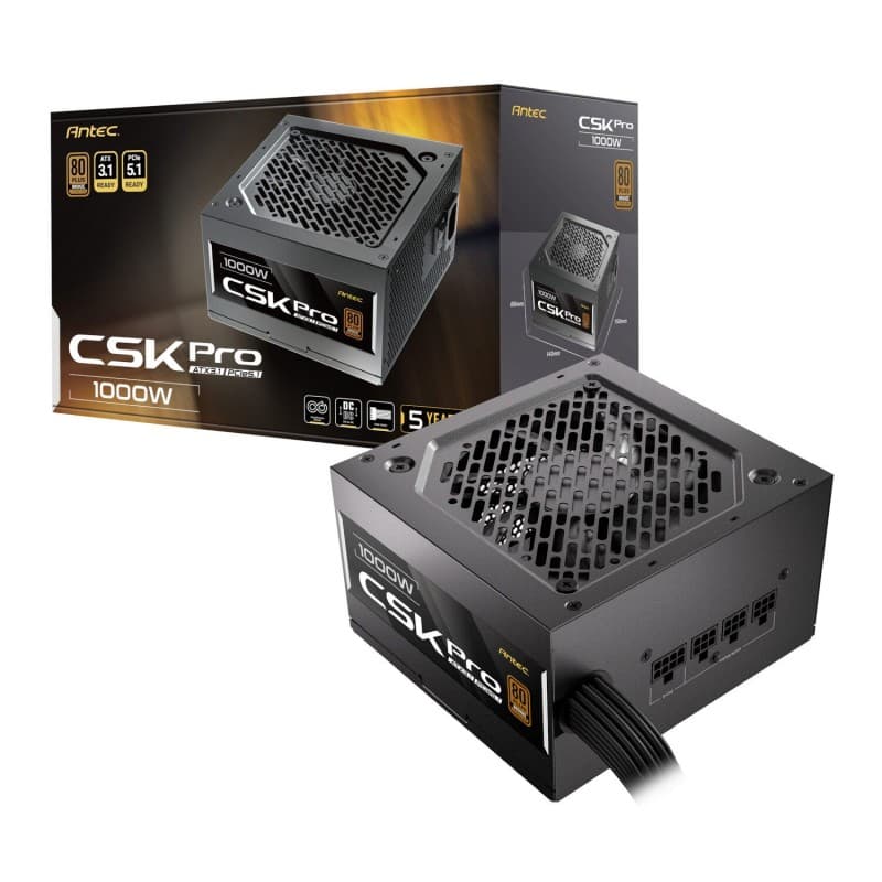 Fuente de Poder Antec CSK Pro 1000W ATX 3.1 Semimodular 80+ Bronze
