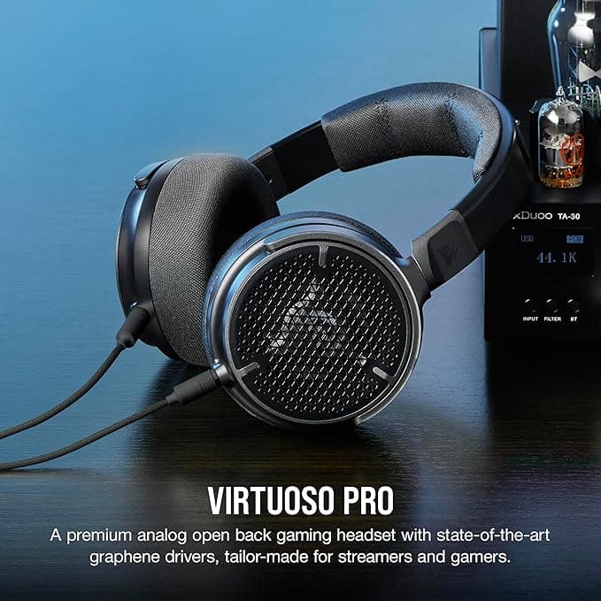Auriculares Corsair VIRTUOSO PRO Open-Back Carbon – Gaming y Streaming vista 3