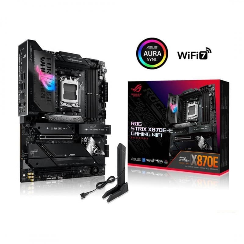 Placa Madre ASUS ROG STRIX X870E-E Gaming WiFi AM5 DDR5 PCIe 5.0 USB4 ATX