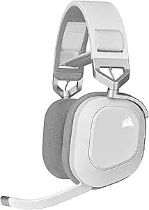 Auriculares Corsair HS80 RGB Wireless White – Premium Gaming con Dolby Atmos