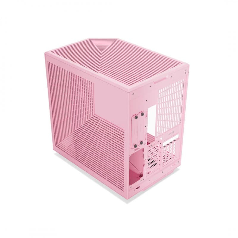 Gabinete HYTE Y70 Strawberry Milk ATX con Riser PCIe 4.0 vista 5