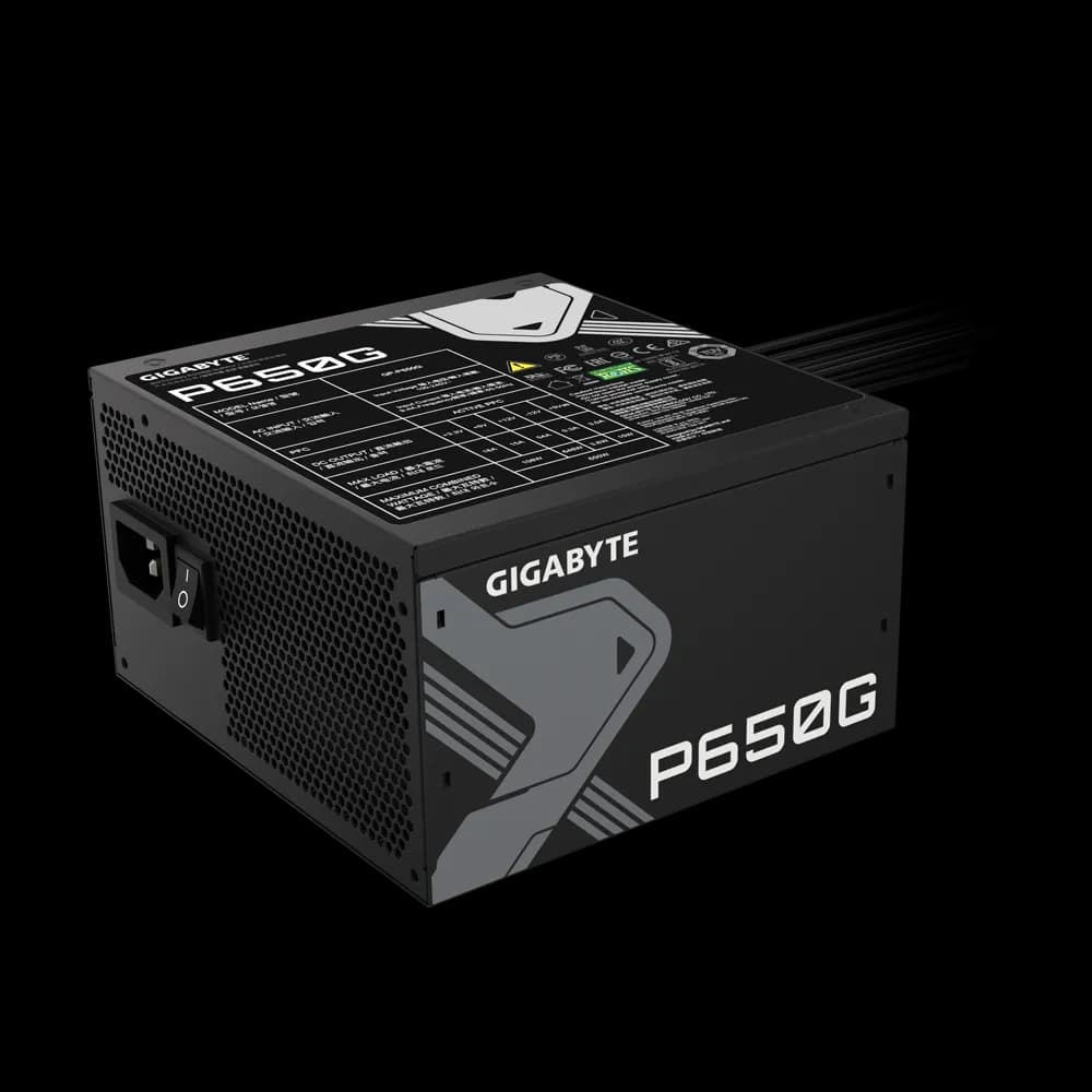 Fuente de Poder Gigabyte P650G 650W 80+ Gold – ATX / Cables Planos Negros vista 5
