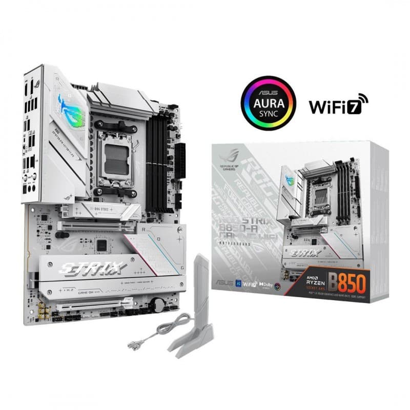 Placa Madre ASUS ROG STRIX B850-A Gaming WiFi AM5 DDR5 PCIe 5.0 ATX vista 2