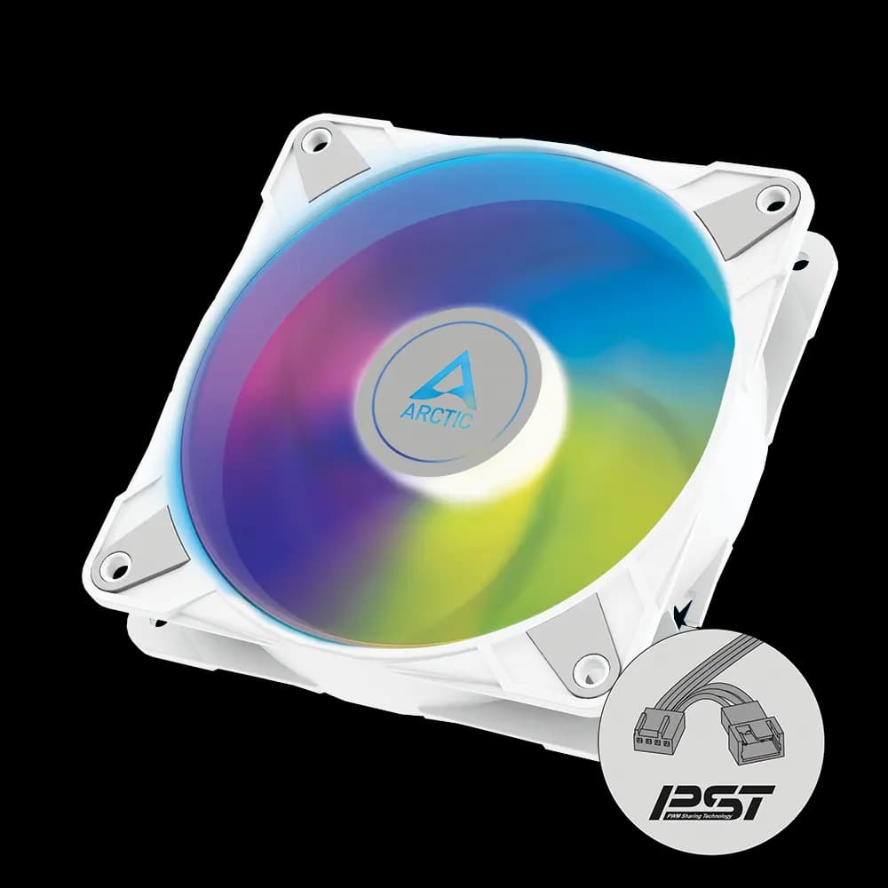 Ventilador ARCTIC P12 PWM PST A-RGB Blanco
