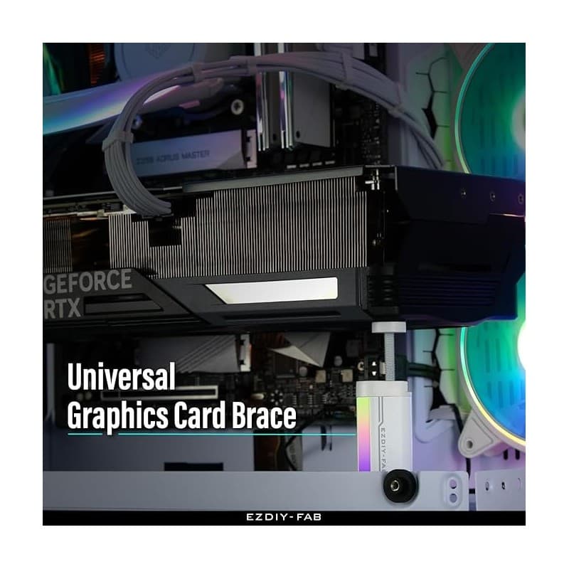 Soporte GPU EZDIY-FAB ARGB Blanco vista 5