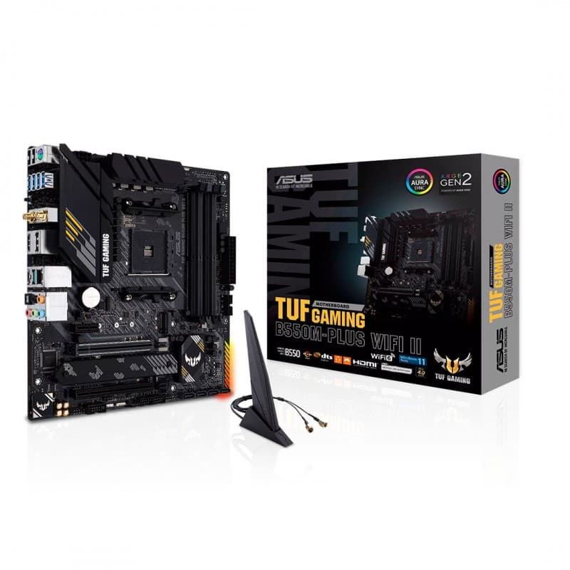 Placa Madre ASUS TUF Gaming B550M-PLUS WiFi II AMD AM4 mATX, PCIe 4.0, WiFi 6 y LAN 2.5 Gb
