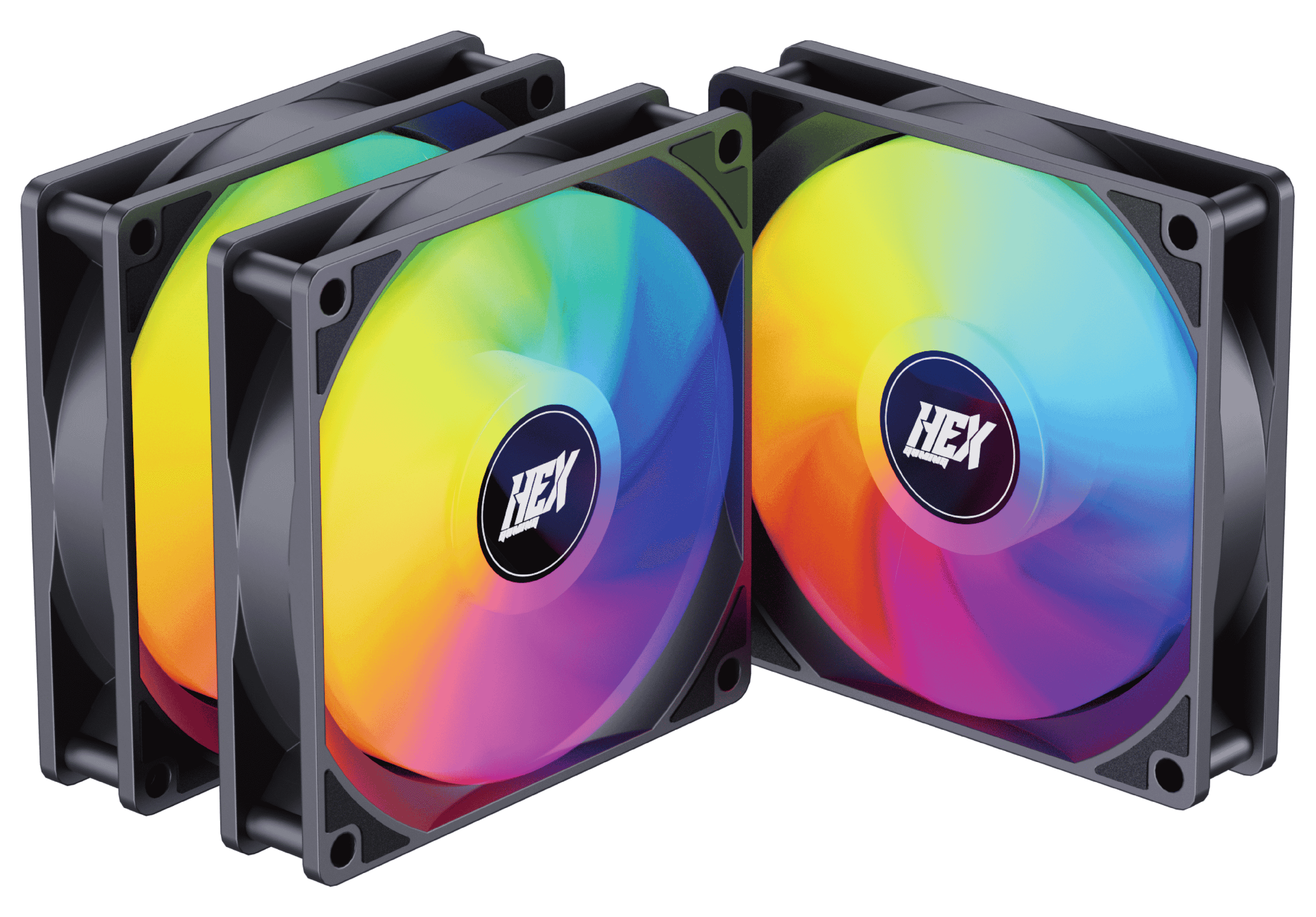 Pack de 3 ventiladores HEX GAMING Cyclone KIT ARGB