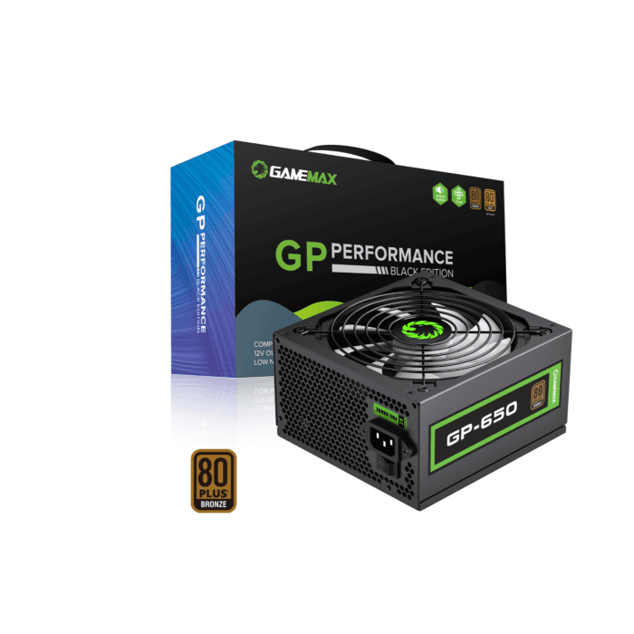 Fuente de Poder Gamemax GP-650 Black Edition 650W 80 Plus Bronze ATX No Modular