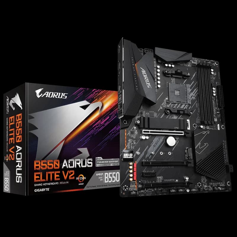 GIGABYTE B550 AORUS ELITE AX V2 AM4 AMD B550 Dual M.2, SATA 6Gb/s, USB 3.2 Gen 2