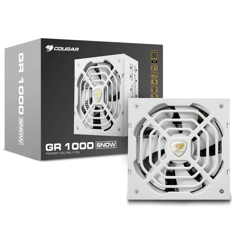 Fuente de Poder Cougar GR 1000 SNOW ATX 3.1 1000W 80 Plus Gold ATX Modular