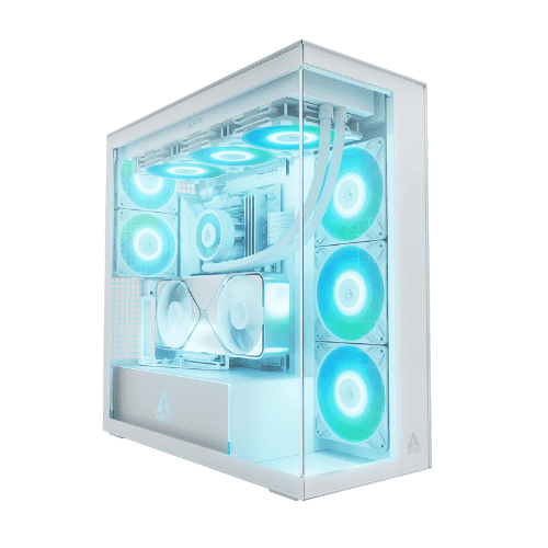 Gabinete ARCTIC Xtender VG White Clear Glass E-ATX | GPU Vertical + 420mm