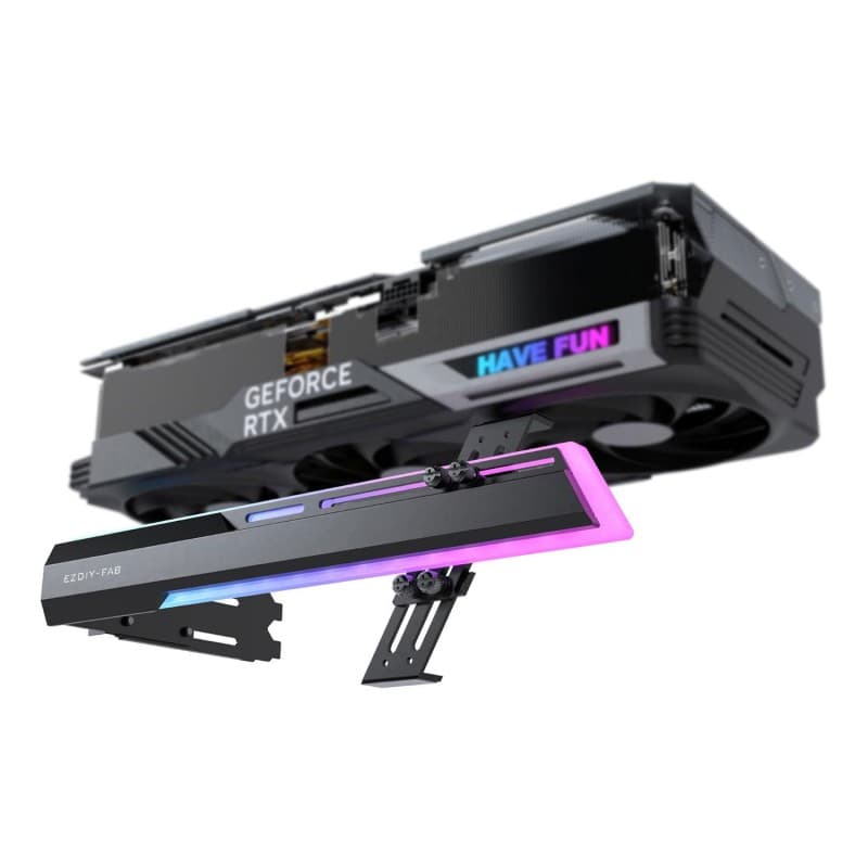 Soporte GPU Estabilizador EZDIY-FAB ARGB Negro