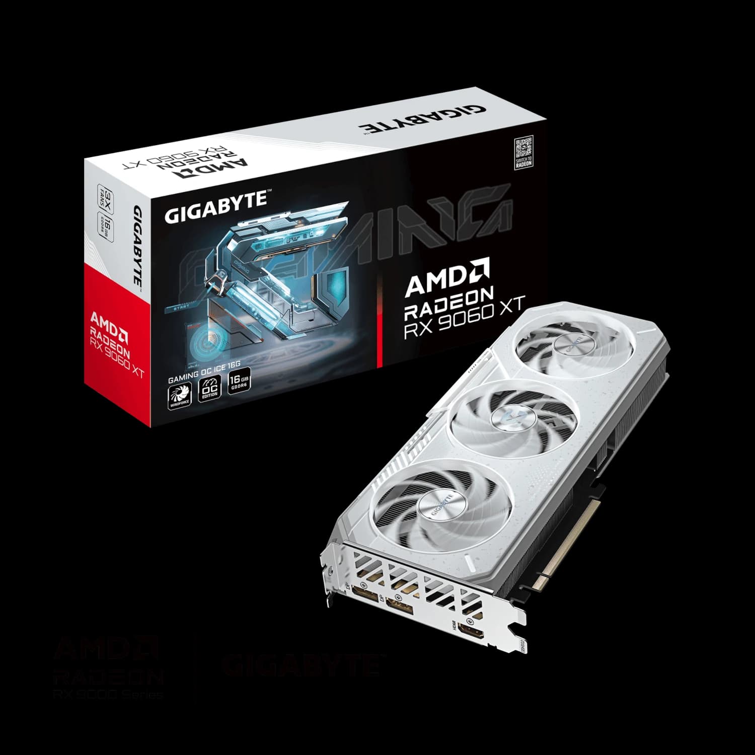 Tarjeta de Video Gigabyte Gaming OC ICE Radeon RX 9060 XT 16GB GDDR6 PCIe 5.0