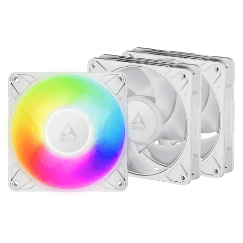 Ventiladores ARCTIC P12 Pro A-RGB White 120mm PWM – Pack 3 White