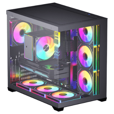 Gabinete HEX GAMING Infinity Glass – ATX | Vidrio Templado + 4 Ventiladores ARGB