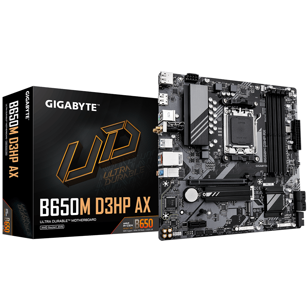 Placa Madre Gigabyte B650M D3HP AX AM5 DDR5 WiFi 6E Micro-ATX