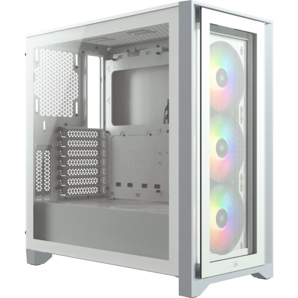 Gabinete ICUE 4000X RGB Tempered Glass Mid-Tower ATX Case - WHITE