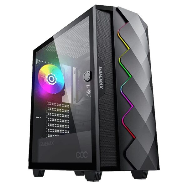Gabinete - Gamemax Diamond COC RGB sin Fuente - ATX - Negro
