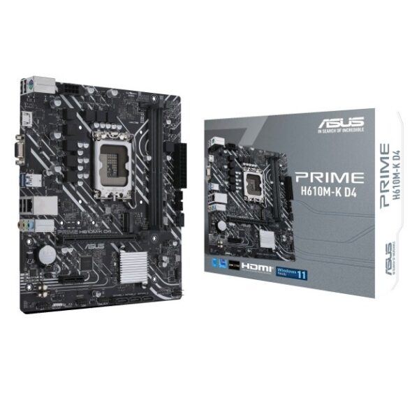 ASUS PRIME H610M-K D4: Placa Base Micro ATX para Intel S1700, 2x DDR4