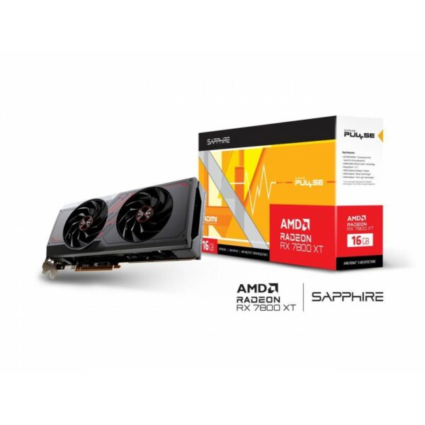 SAPPHIRE RX 7800 XT 16GB GDDR6 PULSE Radeon PCI Express 4.0 x16 Tarjeta de Video ATX 11330-02-20G