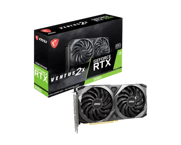 Tarjeta de video MSI RTX 3060 Ventus 2x 12GB OC