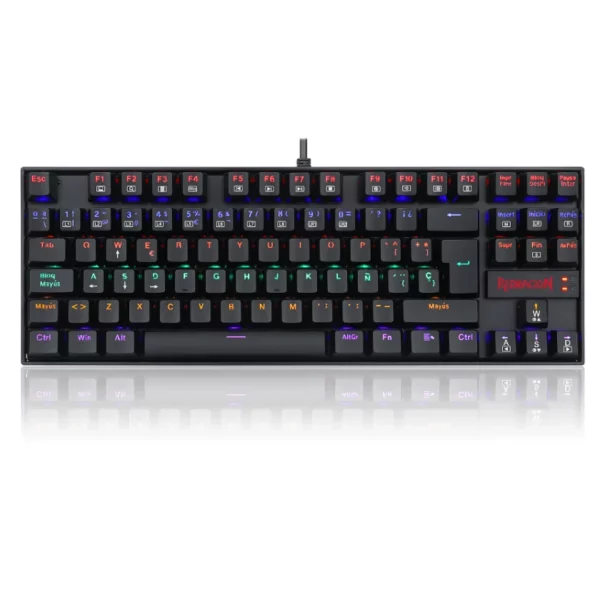 Teclado Gamer - Redragon - Kumara K552 Rainbow - USB 2.0 - Español - Black (Switch Red) (K552R-SP)