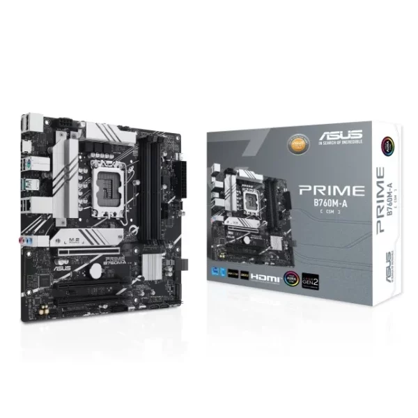 Placa Madre LGA s1700 (Intel) - ASUS PRIME B760M-A CSM - 4x DDR5 - Micro ATX