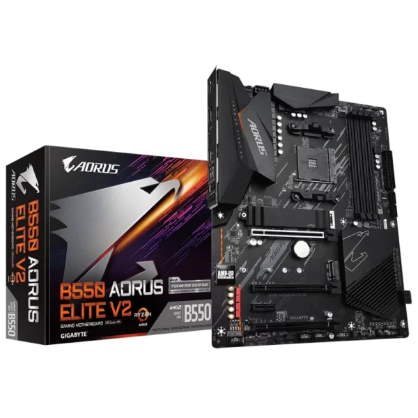 GIGABYTE B550 AORUS ELITE AX V2 AM4 AMD B550 Dual M.2, SATA 6Gb/s, USB 3.2 Gen 2