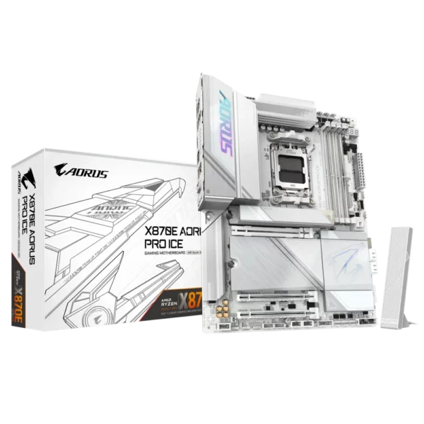 Placa Madre GIGABYTE X870E AORUS PRO ICE – AM5, DDR5 8200+, PCIe 5.0, USB4, Wi-Fi 7