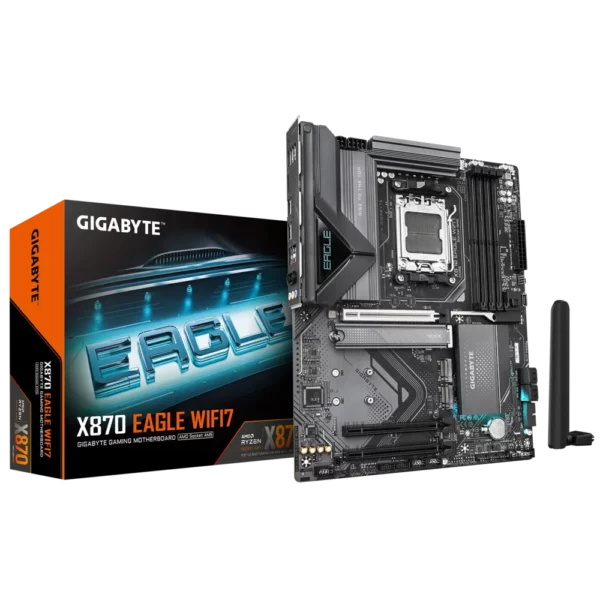 Placa Madre GIGABYTE X870 EAGLE WIFI7 – AM5, DDR5 8200+, PCIe 5.0, USB4, Wi-Fi 7